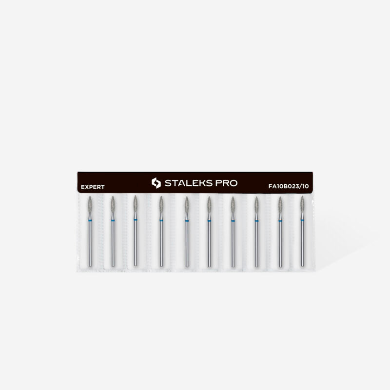 Diamond nail drill bit flame blue EXPERT head diameter 2,3 mm / working part 10 mm