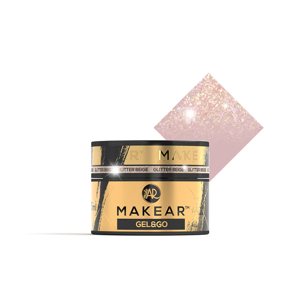 MAKEAR™ GEL&GO GLITTER GEL - GLITTER BEIGE 15ml