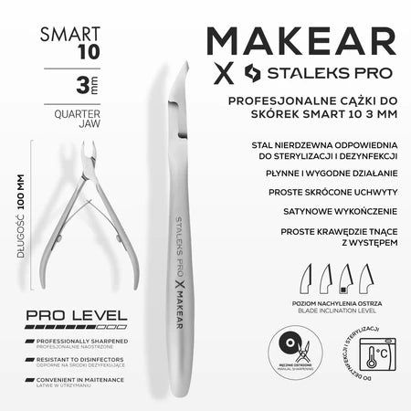 Makear x Staleks PRO- Cuticle nippers SMART 3 mm (NS-10-3)