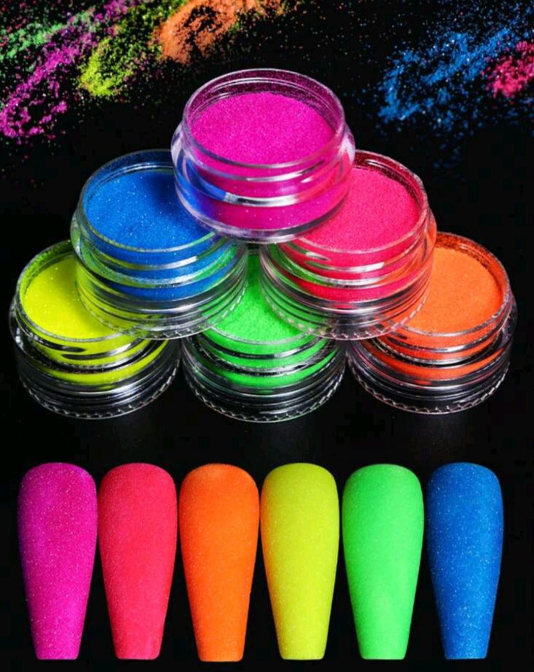 NAIL GLITTER 6PCS - NR 21